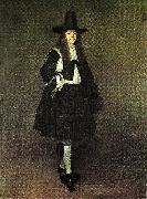 Gerard Ter Borch man in black, c oil painting